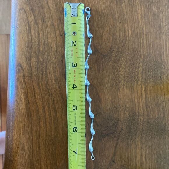 Vintage Scandinavian sterling silver teardrop bracelet - Picture 5 of 5